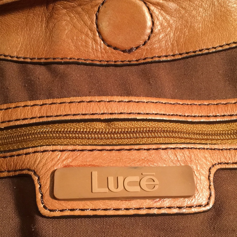 Lucé leather shoulder/hobo handbag caramel brown - Picture 5 of 16